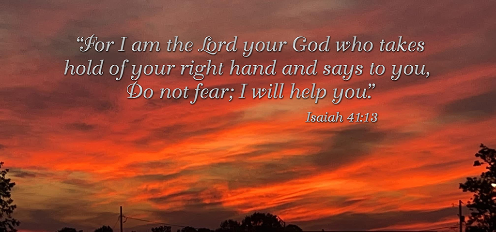 Sunset (Isaiah 41 13) PROOF